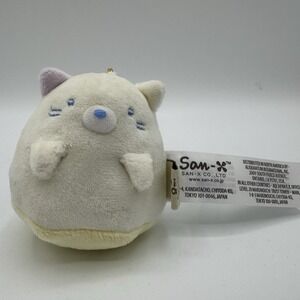Sumikko Gurashi - Ghost: Glows-in-the-Dark Neko (Cat) Plush Keychain